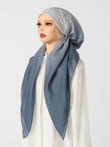 1件裝女款漸層色彈性即穿式希賈布頭巾，新款便利印花鬆弛風漸層紮染頭巾圍巾，易穿戴休閒百搭，適合日常使用 - 彩色 - 查看 6