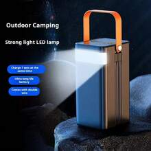 40000mAh Power Bank mit 22.5-W-Schnellladung,Tragbares Ladegerät Externer Akku geeignet für Smartphones mit 4 Integrierten Kabeln und Camping Taschenlampe(4*10000mAh Batteriezelle) - Schwarz - Übersicht 3