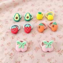 2/10pcs Random Cartoon Cute Hair Scrunchies, Sweet Style Daily Wear Hairbands - Multicolor - View 13