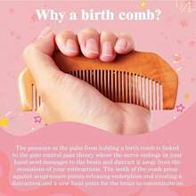 1pc Birth Comb For Labor Pain, Natural Wooden Labor Combs For Women Pregnancy, Pregnancy Hospital Bag Essentials&Delivery Essentials, Baby Comb & Shower Comb For New Mom Gifts - A - View 6