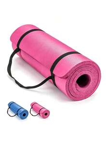 Extra Thick EVA/NBR Yoga Mat, Non-Slip Textured Exercise Fitness Mat With Carry Strap, Soft Cushioned Extra Thick Floor Exercise Mat,Portable Shock-Absorbent Workout Mat For Yoga Pilates Home Gym - Multicolor - View 5