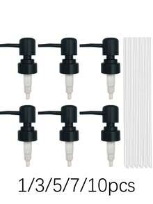 1/3/5/7/10pcs Cosmetic Pump Head Funnel, Pump Dispenser, Perfume Refill Tool, Perfume Spray Bottle Refill Tool, Perfume Refill Pump Head - Multicolor - View 2