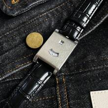 CILOA 1件小眾設計藝術方型手錶，復古金棕/黑銀錶帶腕錶，奢華個性化石英錶 - 黑色 - 查看 5