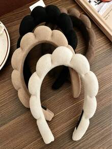 Cloud SPA Face Wash Headband: Suitable For Face Washing And Facial Care. Thick Terry Cloth Headband, Perfect For Makeup, Sports And Yoga. A Must-Have For Girls At Home And In Dorms, A Perfect Choice For The Back-To-School Season. - Multicolor - View 2