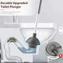 Hot Selling Rubber Toilet Plunger With Long Handle - Multicolor - View 4