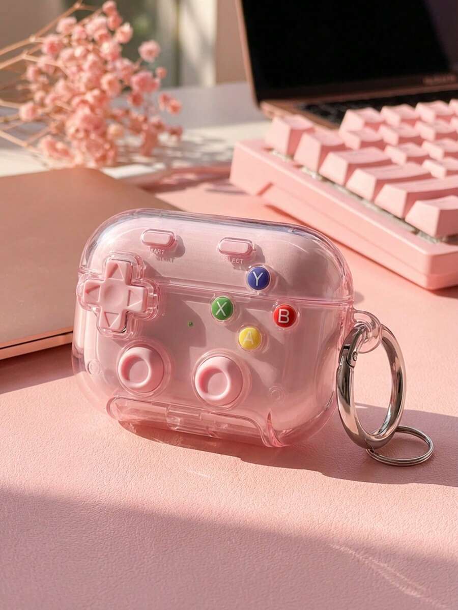Game Controller Shaped Earphone Protective Case For AirPods 4/Pro2/Pro3 Universal With Stand Hook Anti-Drop - View 1
