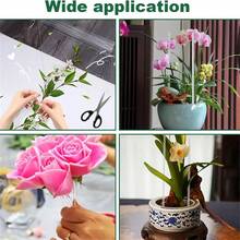 Clear Plant Support Stakes, Transparent Plastic Orchid Flower Support Sticks, Bendable Plant Stem Support Rods For Phalaenopsis, Indoor Potted Flowers, Climbing Plants - Transparent - View 7