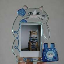 Cute Cartoon Pet Acrylic Photo Card Display Stand, Suitable For Teenage Girls Idol Card Collection Desktop Room Decoration - A - View 7