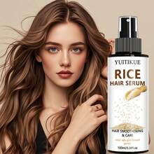 YUITIKUE Spray de Cabelo de Arroz 100ml, Contém Extrato de Arroz, Fornece Nutrição Profunda para Uso Diário, Hidrata Cada Fio de Cabelo. Textura Refrescante, Natureza Suave, Adequado para Todos os Tipos de Cabelo. Spray de Proteção Térmica - 100g - Visão 3
