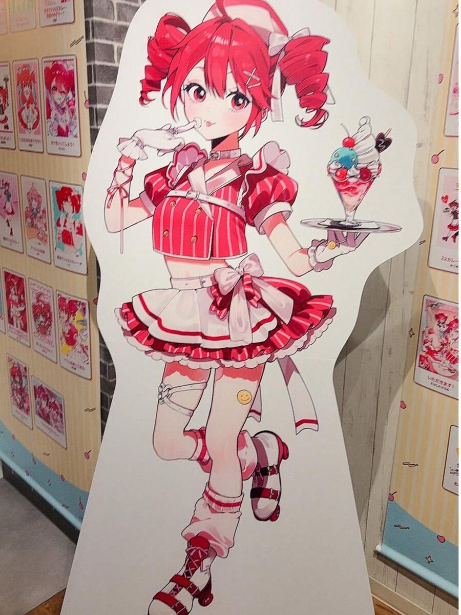 Anime Female Character Virtual Idol High-Definition Printed 2D Manga Style Acrylic Standee, Creative Desktop Decor Display Ornament, Exquisite Collectible Craft, Detachable Main Character Standee + Premium Modular Base, Easy Assembly, Personalized Decor, Great For Collection And Gift - Multicolor - View 1
