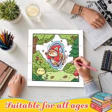 كتاب تلوين سحري ناعم، رسومات منزل الفطر الجنية الدافئة واللطيفة والثعلب، 24 صفحة. مناسب للأطفال والبالغين لأنشطة فنية ناعمة ومهدئة، هدية لطيفة للعودة إلى المدرسة وأعياد الميلاد والعطلات، مثالي لديكور الغرفة المريح. - كتاب تلوين - مشاهدة 3