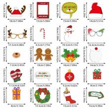 21pcs Christmas Photo Booth Props, Party Supplies, Adult Decoration Pose Sign Kit, Christmas Props For Photography, Selfie, Holiday Photography, Suitable For Christmas, Party - View 3