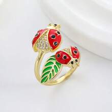 Cincin Kumbang Minimalis Elegan Bergaya Bohemian dari Baja Tahan Karat, Satu Buah, untuk Pemakaian Sehari-hari - MultiWarna - View 4
