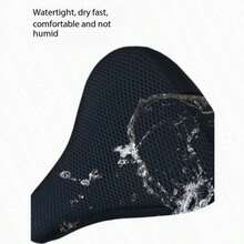 1pc Breathable Quick-Dry Bicycle Seat Cover, 3D Honeycomb Mesh Shock-Absorbing Cycling Cushion, Universal For Mountain Bike And Road Bike - Multicolor - View 2