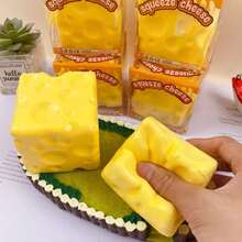 Giant Butter Stick Slow Rebound Cheese Squeeze Toy, Super Soft Stress Relief Squeeze Toy - Multicolor - View 4