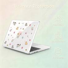2件裝透明硬殼PC筆電保護殼，相容Macbook，防滑矽膠腳墊、鏤空散熱孔、全包防震，適用13 Neo/13.3 Air/13.3 Pro/13.6 Air/14.2 Pro/15 Air/16.2 Pro - 查看 3