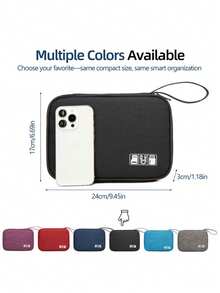 Travel Electronic Organizer Bag, Portable Cable Storage Pouch, Suitable For Storing Electronic Accessories, Data Cables, Phones, Watches, Watch Bands, Chargers, USB Flash Drives,Back To School - Multicolor - View 7
