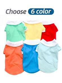 Pet Polo Shirt, Breathable Fabric, Classic T-Shirt, Multiple Colors And Sizes Available, Suitable For Cats And Dogs Under 6kg - Red - View 8