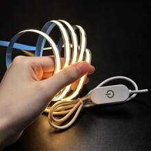 LQHZMYY 5V USB COB 高亮度 LED 燈條 自黏式觸控 LED 燈帶,室內氛圍燈,適用於電視背光、臥室、客廳、婚禮、聖誕節、萬聖節派對、家居裝飾、小夜燈 - 彩色 - 查看 5