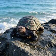 Esculturas de tortuga para jardín, estatuas de decoración del hogar, tortuga realista y linda, arte de jardín zen, patio, césped, jardín, figuras de exterior - A - Ver 1