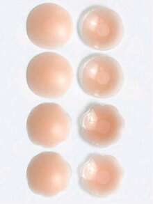 vfvQueen 12pcs Reusable Silicone Nipple Covers, Lift-Up Invisible Bra Pads, Adhesive Breast Pads Stickers (2/6/12pcs) - Multicolor - View 3