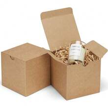 20pcs/30pcs Gift Box, Small Gift Box With Lid, Black/White/Kraft Paper Color, Suitable For Party Favors, Decorative Ornaments, Bridesmaid Favors, Invitation Cards, Candle Packaging, Halloween Decor, Birthday Decor, Birthday Occasions, Weddings, Party Decorations, Christmas Decor, Bridal Supplies, Various Parties, Gift Storage Boxes, Autumn Valentine's Day Use - Kraft Paper - View 1