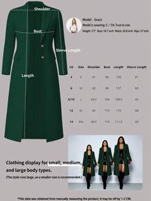 Women's Elegant Solid Color Long Sleeve Cardigan Jacket, Autumn New Arrival Spring - Dark Green - View 4