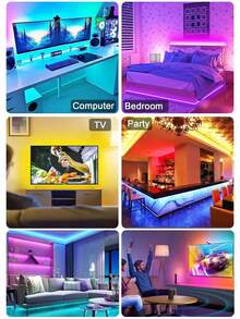 Lampu LED USB untuk TV, Strip Lampu LED 16,4 kaki untuk TV 45-75 inci, Strip Lampu 3 Warna untuk TV, Lampu Kabinet Fleksibel untuk Dekorasi Rumah, Cocok untuk Dekorasi Rumah, Pesta, Liburan, Pencahayaan Ruang Tamu, Kamar Tidur, dan Lampu Latar TV - MultiWarna - View 8