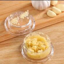 1/3pcs Multifunctional Transparent Garlic Presser, Kitchen Cooking Garlic Paste Maker, Portable Home Garlic Press, Easy To Clean Garlic Machine, Can Be Used As Dip Plate, Restaurant Kitchen Essential - Transparent - View 4