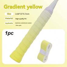 BSKT 1 Roll Gradient Color Racket Handle Grip Tape, Badminton Pickleball Tennis Racket Grip Wrap, High-Density Moisture-Absorbing Soft Rubber Fabric, Thick Anti-Slip Textured Surface, High-Adhesion Base Adhesive, Wraps Snugly Without Peeling Or Detaching, Absorbs Excess Palm Moisture, Resistant To Wear And Peeling During High-Frequency Swing Friction - Multicolor - View 11