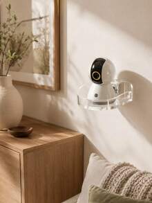 1pc No Drill Self-Adhesive Wall Mount Camera Bracket, Waterproof Punch-Free Surveillance Storage Holder, Indoor Outdoor Home Security Accessory Apartment Decor Holiday Gift - Multicolor - View 7