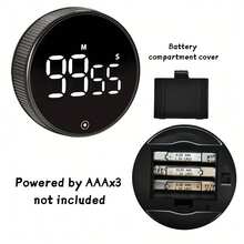 Timer Putar Magnetik Melingkar, Layar HD Besar, Desain Senyap, Timer Hitung Mundur untuk Belajar Memasak dan Memanggang di Dapur, Alas Anti Selip - 5 Pilihan Warna - MultiWarna - View 13