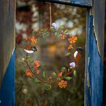 Bird Wreath Yard Wall Decor, Door Hanging Ornament, Outdoor Wall Decoration - Bird Wreath - View 1