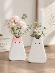 1pc Cute Cat Shaped Vase,Cartoon Animal Bud Vases, Decorative Desktop Flower Vase For Home Office Living Room Decor - Standing Cat - View 2