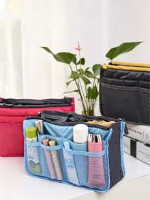 Multi-Pocket Large Capacity Tote Bag, Upgraded Waterproof Nylon Travel Storage Bag, Perfect For Storing Documents, Textbooks, Suitable For Back To School Or Travel - Multicolor - View 4