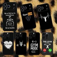 Gym Fitness Bodybuilding Hülle für iPhone 17,16,15,14,13,12,11 Air,Plus,Pro Max,XS,X,XR,SE,Mini,8,7, weiches Silikon Schwarz Cover YNLJ - z3 - Übersicht 4
