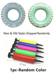 1pc Inflatable Swim Ring, PVC Retro Striped Swim Ring, Adult Inflatable Arm Float - Multiple Styles - View 11