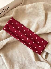6pcs/1pc Women's Sweet Cool Sporty Yoga Beach Black White Red Brown Khaki Polka Dot Pattern Headband Fashion Versatile High-End Elegant Elegant Minimalist Style Small Long Scarf Hair Hoop Hair Accessory Suitable For Daily Outings Casual Parties Commuting Vacation Hair Tying Hair Binding Hair Styling Makeup Matching Clothes Use Accessory Headwear - Multicolor - View 15