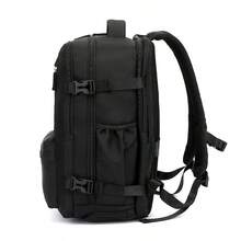 Mochila de viaje unisex de gran capacidad, estilo empresarial, bolsa para portátil, bolsa de equipaje de mano (40*20*30cm) que cumple con las regulaciones de aviación, mochila multifuncional impermeable, compartimento independiente para zapatos, capa intermedia de separación seca y húmeda, mochila de viaje para estudiantes de secundaria - Gris - Ver 7