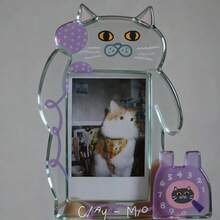 Cute Cartoon Pet Acrylic Photo Card Display Stand, Suitable For Teenage Girls Idol Card Collection Desktop Room Decoration - A - View 6
