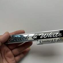 Black & White Limited Edition Metal Car Emblem Sticker - Suitable For Most Vehicles' Trunk, Rear And Side Body Decoration - A - View 9