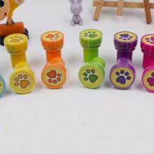 3/6/12pcs Dog Paw Stamp Set, Self-Inking Colorful Mini Stamps, Suitable For Teachers, Classroom Activities And Party Gifts - Sets - View 7