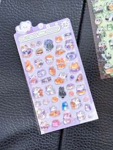 Embossed Animal Stickers, Suitable For Planner, Notebook, Phone Case, Scrapbook Decoration, Children And Teacher Inspirational Stickers - Multicolor - View 14
