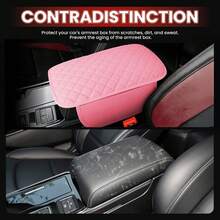 Car Middle Center Console Cover With 2 Storage, Car Booster Pack,Universal Microfiber Leather Car Armrest Cover Cushion For For Most Vehicles, Memory Foam Comfort Stylish Leather Scratch-Resistant Car Armrest Box - 彩色 - 查看 7