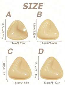 vfvQueen 1 Pair Double-Sided Adhesive Bra Pads, Push-Up Adhesive Bra Pads, Reusable Bikini Bra Pads - Khaki - View 3