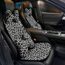 1件粉色豹紋女孩汽車座椅墊，豹紋汽車座椅套，防滑透氣紋理，高級舒適汽車座椅墊，適合夏季、冬季及四季使用，通用於所有車型 - 坐墊 - 查看 5
