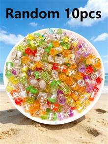 10/20/30/50/100 pièces Ensemble de fournitures de bijoux multicolores et vibrants pour crème glacée et bubble tea - Pendentifs en résine colorés, convenant pour la création de bijoux, porte-clés et artisanat - Designs durables et accrocheurs, accessoires pour colliers, boucles d'oreilles, cadeaux, confection de bijoux - Pendentif bouteille - Voir 26