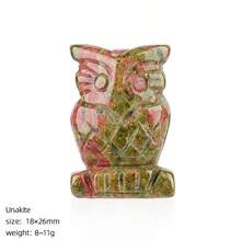 1pc 1in 2 Styles Natural Crystal Owl Carved Ornament | Home Decor & Meditation Energy Guardian | Symbol Of Wisdom And Protection - crystal - View 29