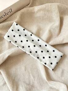 6pcs/1pc Women's Sweet Cool Sporty Yoga Beach Black White Red Brown Khaki Polka Dot Pattern Headband Fashion Versatile High-End Elegant Elegant Minimalist Style Small Long Scarf Hair Hoop Hair Accessory Suitable For Daily Outings Casual Parties Commuting Vacation Hair Tying Hair Binding Hair Styling Makeup Matching Clothes Use Accessory Headwear - Multicolor - View 9