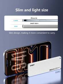 EAGET Casing SSD M.2 NVMe Ultra Tipis 6mm USB3.2 Gen2 10Gbps Hanya NVMe PCI-E Untuk SSD 2230 2242 2260 2280 Tidak Mendukung SATA NGFF - Perak - View 5